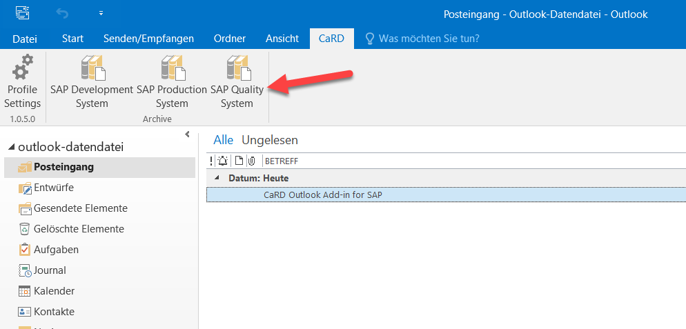 Outlook Addin for SAP