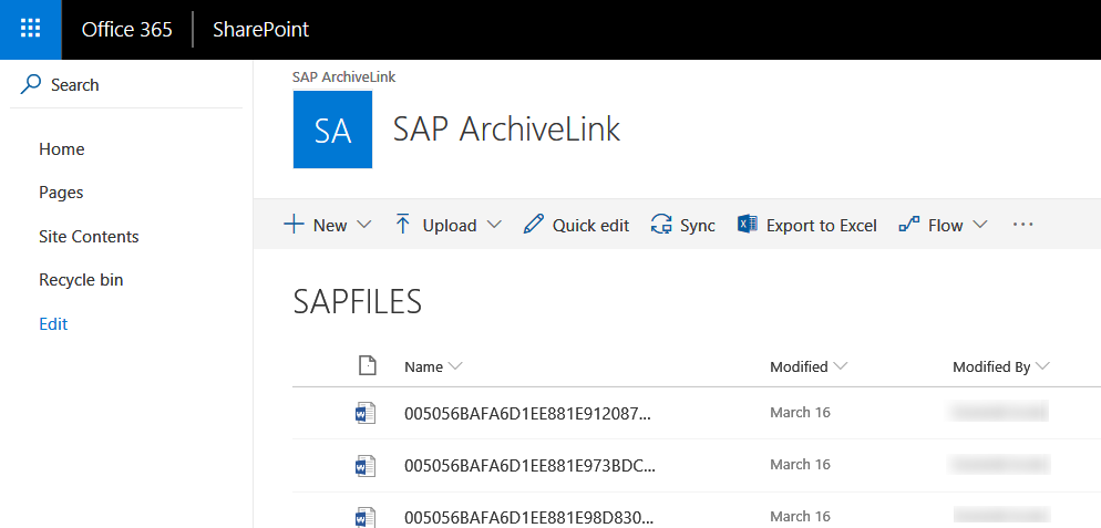 SharePoint ArchiveLink